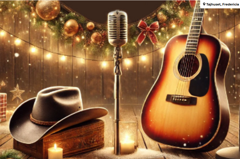 Billede af guitar og cowbyhat