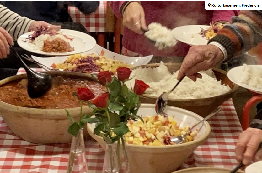 Billede af mad på bordet