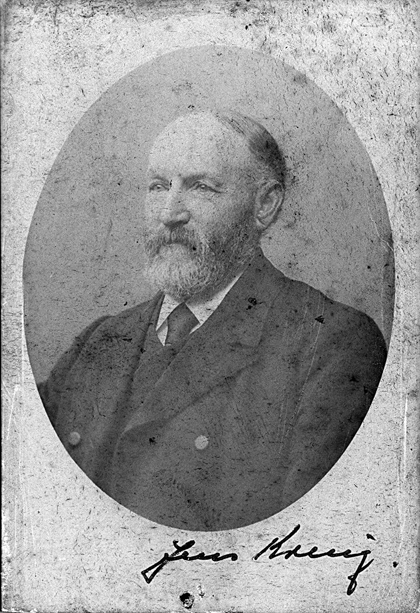 Potrætfoto af Jens Abrahamsen Kring, ejer af Kringsminde 1906-1917. Lokalhistorisk Arkiv 