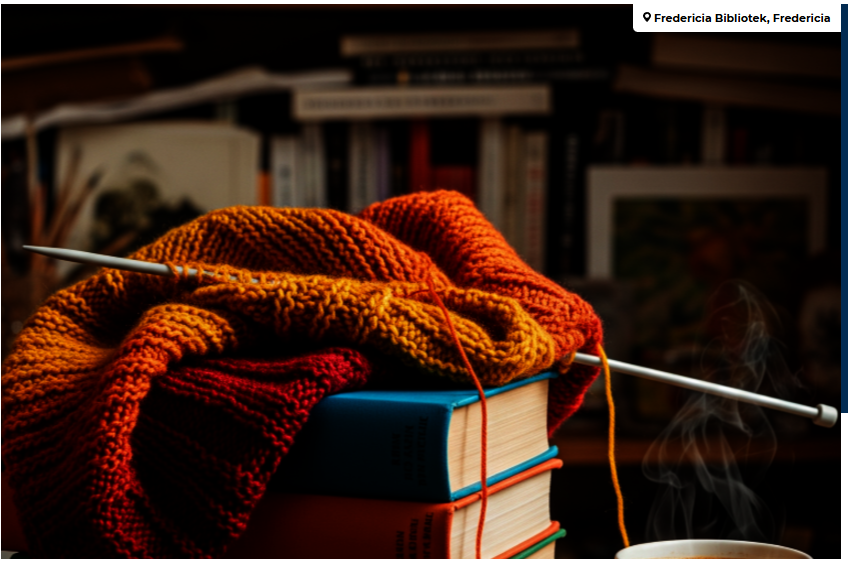 Billede af striktøj og bøger