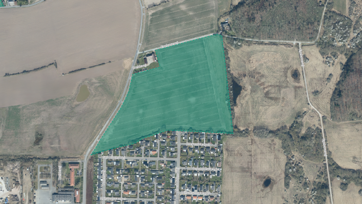 Kort over projekt ved Egehave