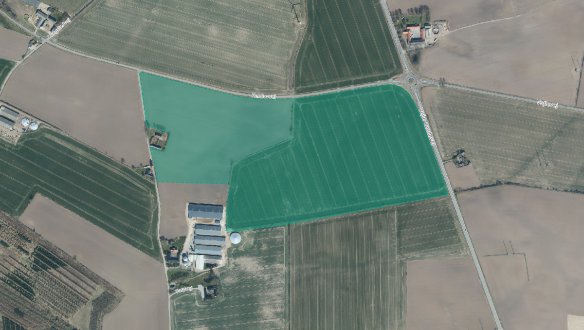 Kort over projekt ved Kongsted