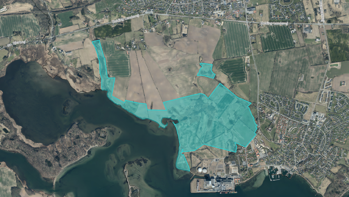 Kort over projekt ved Studsdal Mose