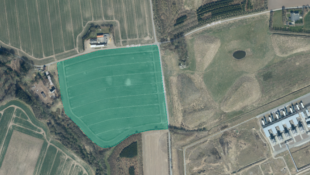 Kort over projekt ved Tårup Bæk