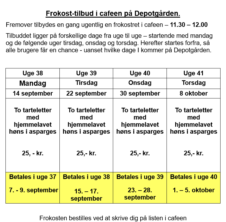 Frokosttilbud