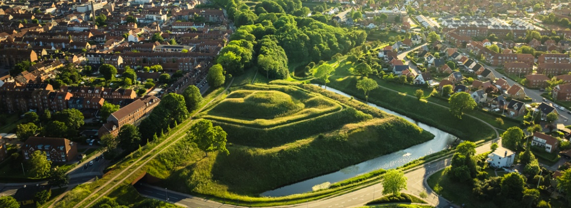 Luftbillede af Fredericia vold